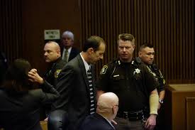 Ted Wafer is taken into custody after the reading of the verdict.